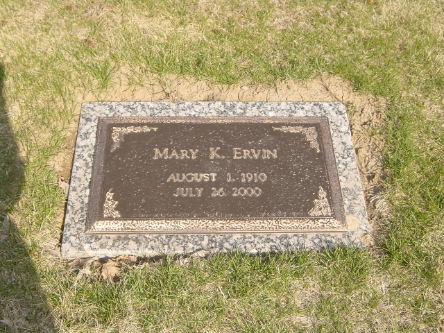 Mary Katherine (Smith) Ervin, wife of Rodney Euwer Ervin